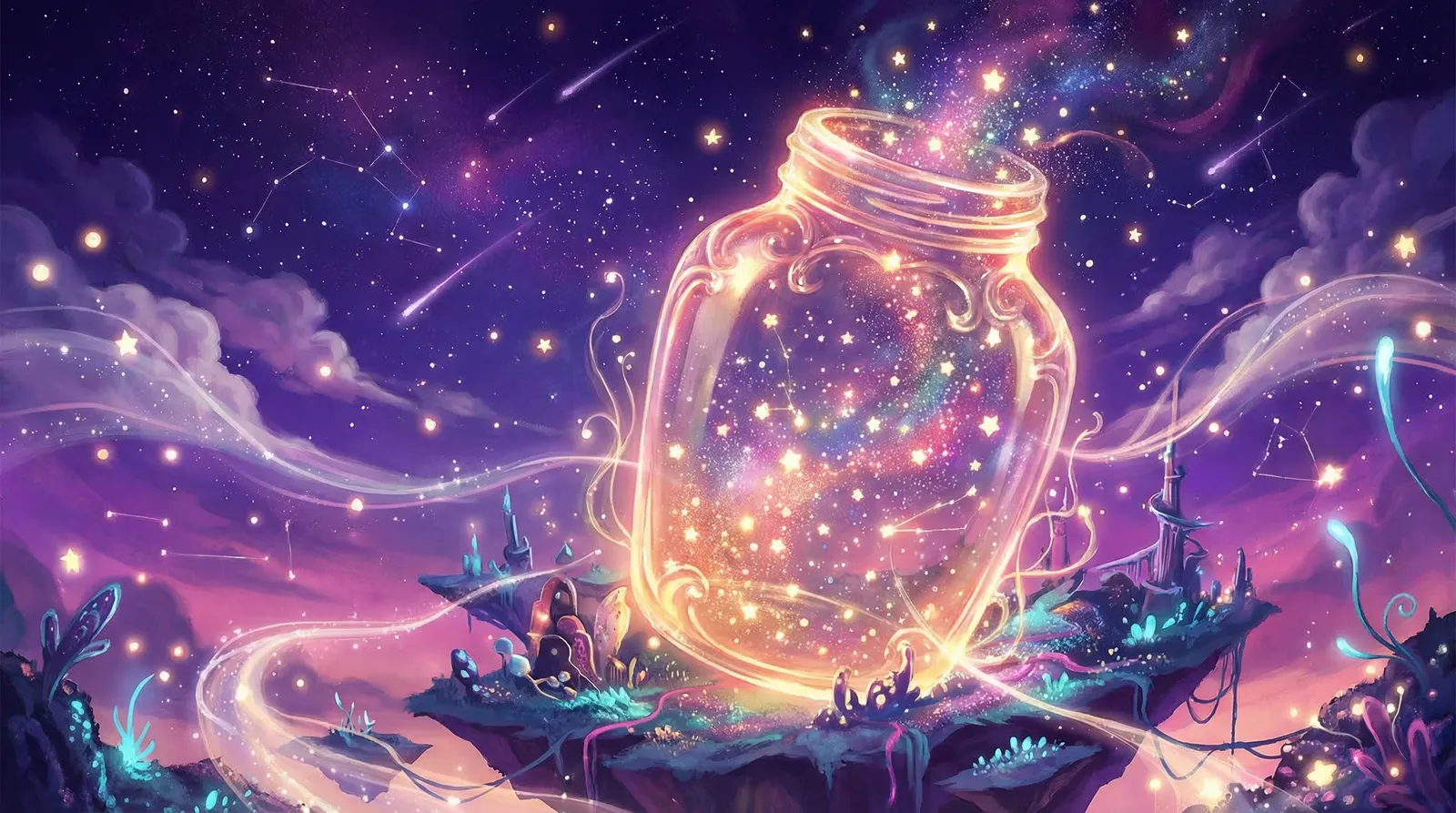 蜜芽 许愿池梦幻星空玻璃瓶